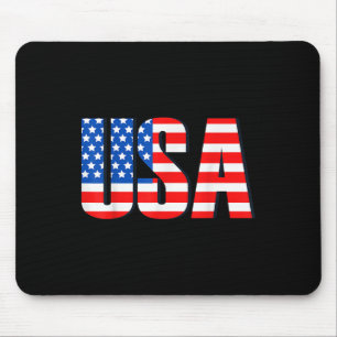 Amerikaanse retro- noodvlag voor patriottisch muismat