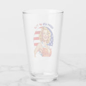 Amerikaanse Retro Pin-Up Girl Art Glas (Achterkant)
