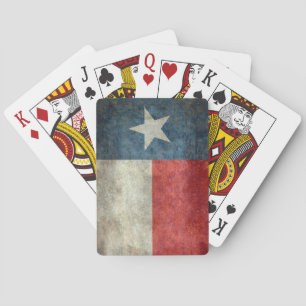 Amerikaanse  retro-speelkaarten met de vlag Texas Pokerkaarten