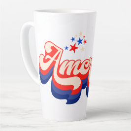 Amerikaanse Retro Sterren Latte Mok