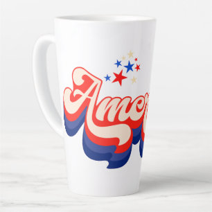 Amerikaanse Retro Sterren Latte Mok