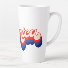 Amerikaanse Retro Sterren Latte Mok