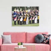 Amerikaanse Revolutie, Hessische soldaten Canvas Afdruk (Insitu (Woonkamer))