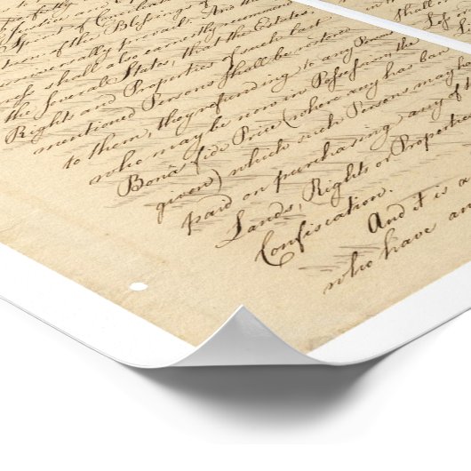 Amerikaanse Revolutie Verdrag van Parijs van 1783  Poster (Hoek)