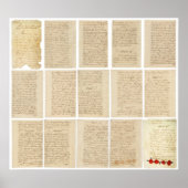 Amerikaanse Revolutie Verdrag van Parijs van 1783  Poster (Voorkant)