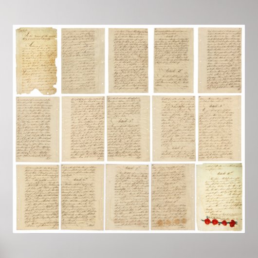 Amerikaanse Revolutie Verdrag van Parijs van 1783  Poster (Voorkant)