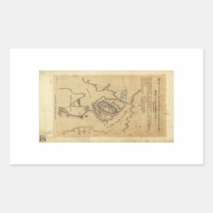 Amerikaanse Revolutiestrijd Bunker Hill 1775 Rechthoekige Sticker
