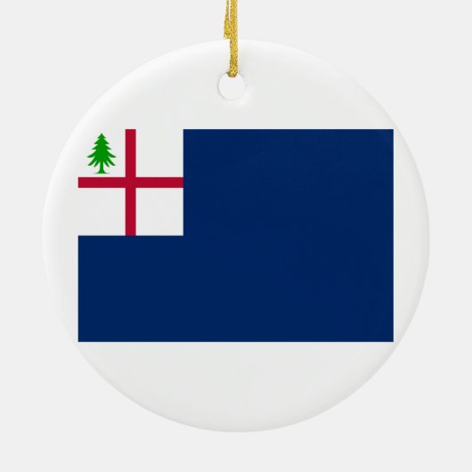 Amerikaanse Revolutiestrijd tegen Bunker Hill Flag Keramisch Ornament (Achterkant)