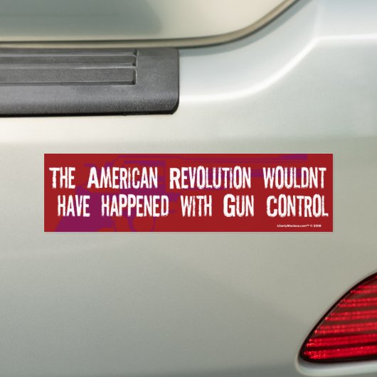 Amerikaanse Revolution Pistool Control Bumperstick Bumpersticker (Op auto)