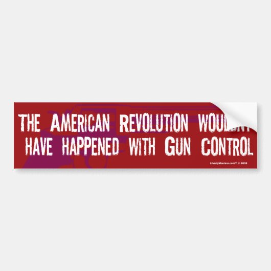 Amerikaanse Revolution Pistool Control Bumperstick Bumpersticker (Voorkant)
