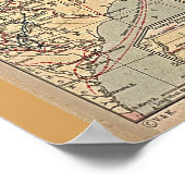 Amerikaanse Revolutionaire Koloniekaart Poster (Hoek)