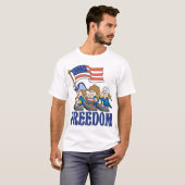 Amerikaanse Revolutionaire Oorlogsgevechten en tro T-shirt (Voorkant volledig)