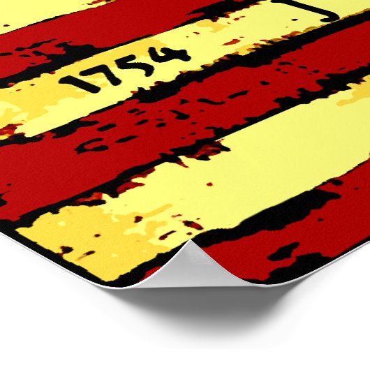 Amerikaanse Revolutionaire vlag Poster (Hoek)