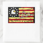 Amerikaanse revolutionaire vlag! rechthoekige sticker (Tas)