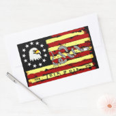 Amerikaanse revolutionaire vlag! rechthoekige sticker (Envelop)