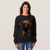 Amerikaanse Rhodesian Ridgeback hond 4 juli eigena Trui (Voorkant volledig)