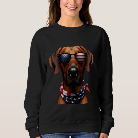 Amerikaanse Rhodesian Ridgeback hond 4 juli eigena Trui (Voorkant)