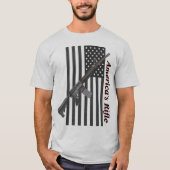 Amerikaanse riffle VS vlag Favoriet Rifle Light Co T-shirt (Voorkant)