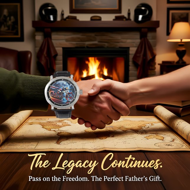 Amerikaanse rit, maanverlichte horizon horloge. horloge (Creator heeft geüpload)