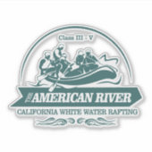 Amerikaanse rivier (R) Sticker (Voorkant)