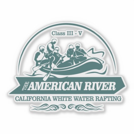 Amerikaanse rivier (R) Sticker (Voorkant)
