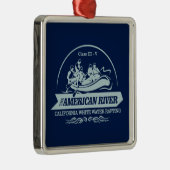 Amerikaanse rivier Rafting Metalen Ornament (Rechts)