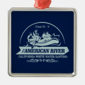 Amerikaanse rivier Rafting Metalen Ornament (Voorkant)