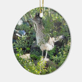 Amerikaanse roadrunner in de Arizona-woestijn Keramisch Ornament (Links)