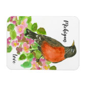Amerikaanse Robin Apple Blossom Michigan Love Magneet (Horizontaal)