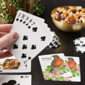 Amerikaanse Robin Bird Apple Blossom Waterverf Pokerkaarten (Insitu)