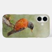 Amerikaanse Robin Bird Schilderij Custom Name Case-Mate iPhone Case (Achterkant (horizontaal))