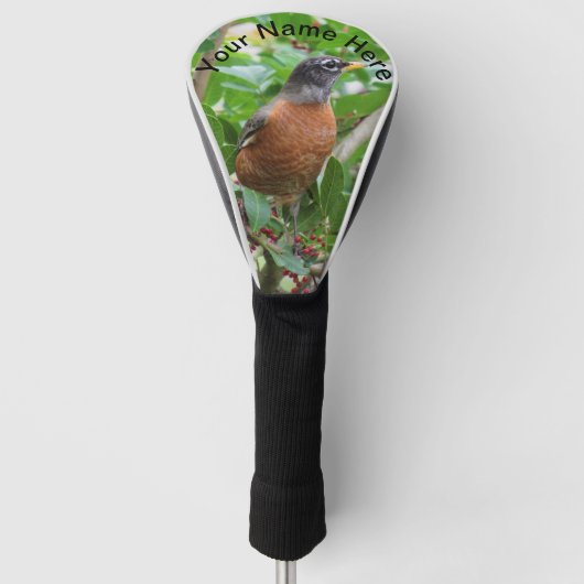 Amerikaanse Robin - Driver Golf Club Hoesje Golfheadcover (Voorkant)