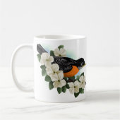 Amerikaanse Robin en Dogwood Flower Mok (Links)