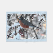 Amerikaanse robin fleece deken (Voorkant (Horizontaal))