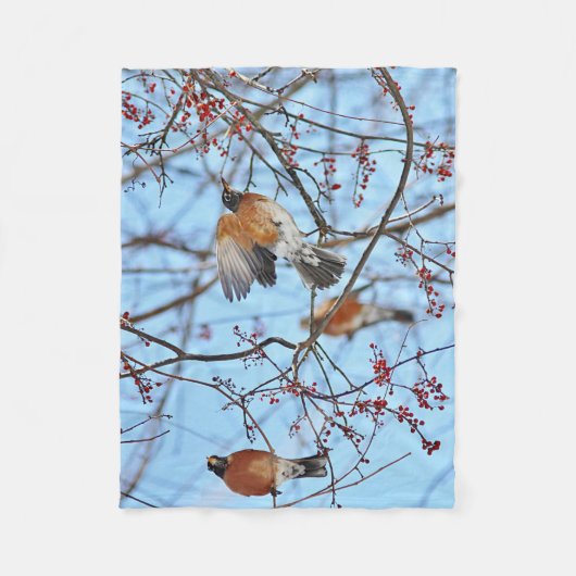 Amerikaanse robin fleece deken (Voorkant)