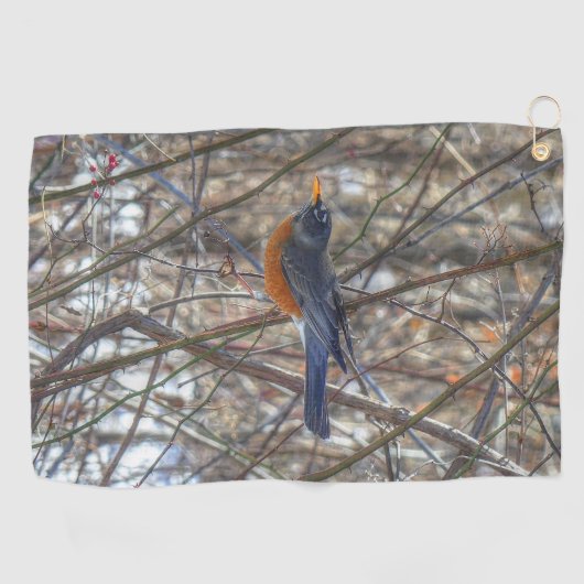 Amerikaanse Robin Golfhanddoek (Horizontaal)