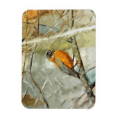 Amerikaanse Robin Hunting Abstract-impressionisme Magneet (Verticaal)