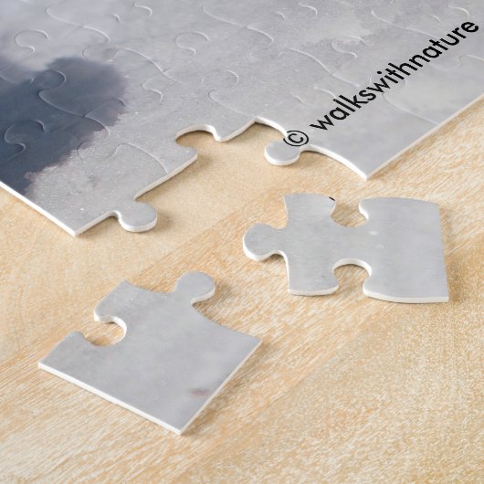 Amerikaanse Robin in de sneeuw Legpuzzel (Zijkant)