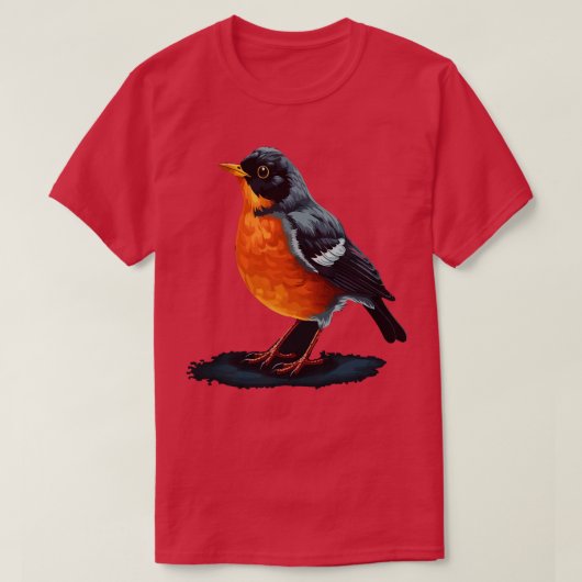 Amerikaanse Robin Lachend T-shirt (Design voorkant)