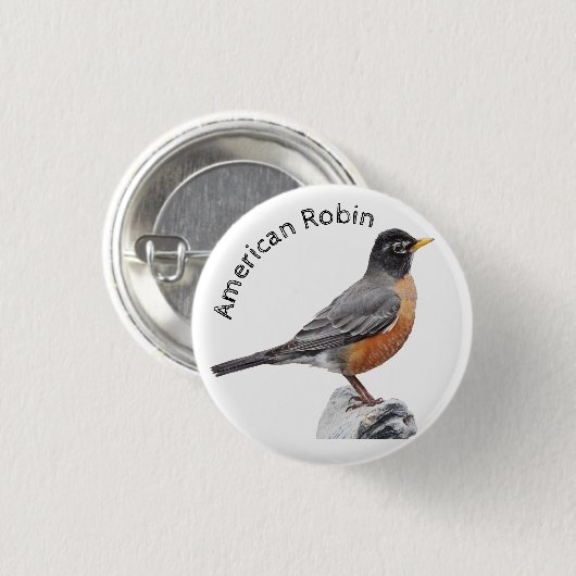 Amerikaanse Robin Ronde Button 3,2 Cm (Voorkant /achterkant)
