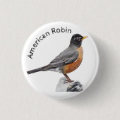 Amerikaanse Robin Ronde Button 3,2 Cm (Voorkant)