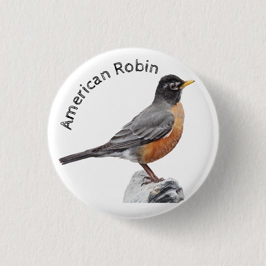 Amerikaanse Robin Ronde Button 3,2 Cm (Voorkant)