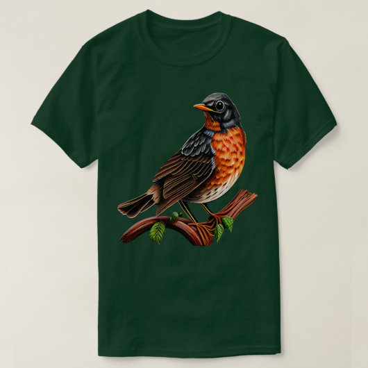 Amerikaanse Robin T-shirt (Design voorkant)