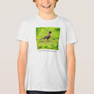 Amerikaanse Robin (Turdus migratorius) Tri-Blend Shirt