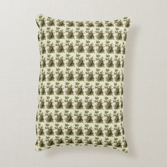 Amerikaanse Robin van Audubon's Birds of America Accent Kussen (Achterkant (Verticaal))