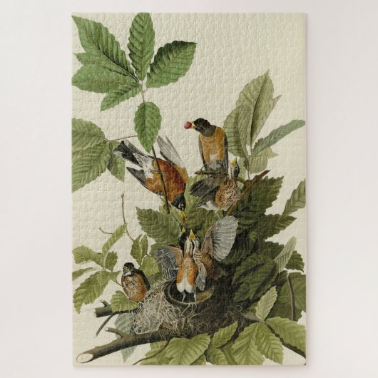 Amerikaanse Robin van Audubon's Birds of America Legpuzzel (Verticaal)