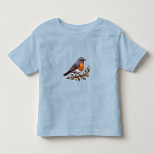 Amerikaanse Robin vogel peuter fine jersey T-shirt