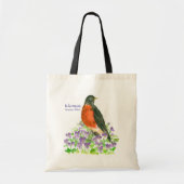 Amerikaanse Robin Wisconsin State Bird Tote Bag (Voorkant)