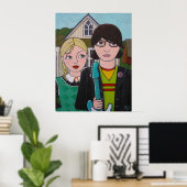 amerikaanse rockers poster (Thuiskantoor)