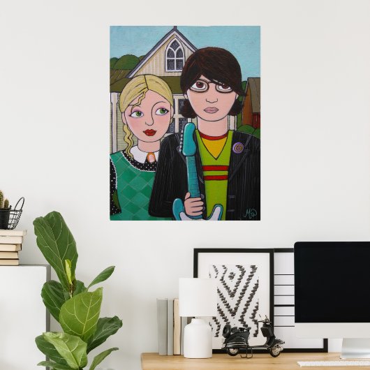 amerikaanse rockers poster (Thuiskantoor)